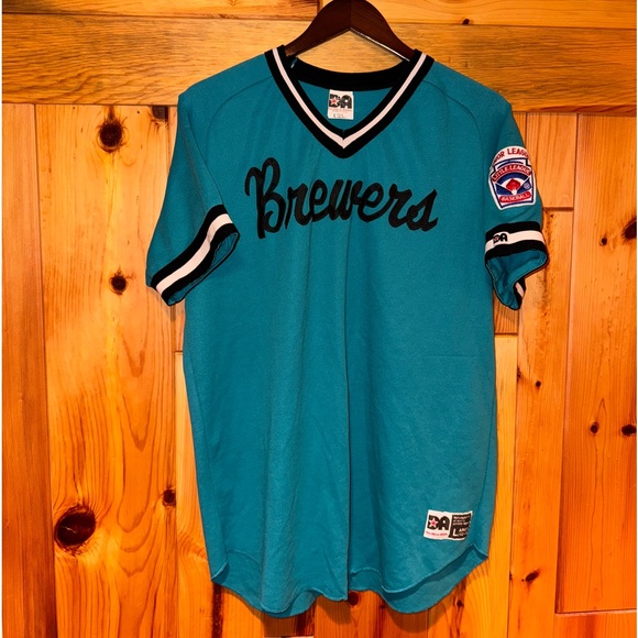 VTG Men’s DA Milwaukee Brewers Junior Little League Sewn Baseball Jersey #8 L - Picture 1 of 15